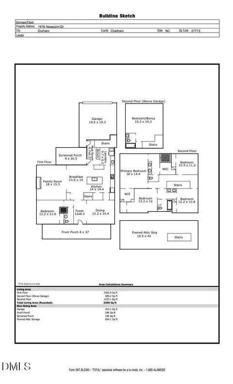 Floorplan - 1416 Newpoint Dr, Durham, NC 27713 photo 1 of 1