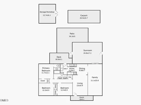 Floorplan - 406 Avery St, Garner, NC 27529 photo 1 of 1