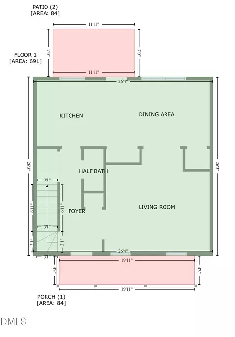 Floorplan - 7 Hannah Ct, Durham, NC 27713 photo 1 of 2