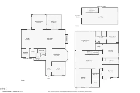 Floorplan - 1105 Searstone Ct, Durham, NC 27713 photo 1 of 2