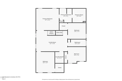 Floorplan - 1105 Searstone Ct, Durham, NC 27713 photo 2 of 2