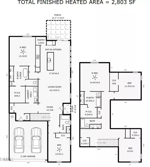 Floorplan - 1019 Catch Fly Ln, Durham, NC 27713 photo 1 of 2