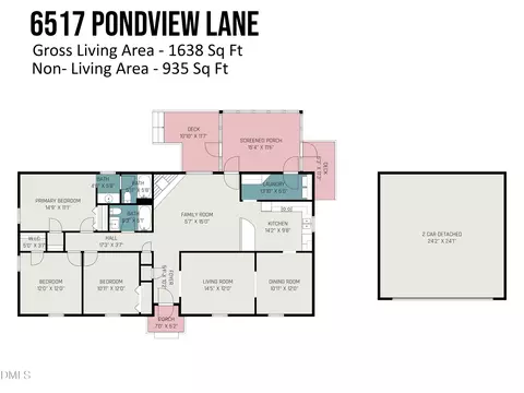 Floorplan - 6517 Pondview Ln, Durham, NC 27712 photo 1 of 1