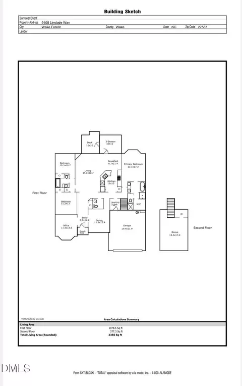 Floorplan - 9108 Linslade Way, Wake Forest, NC 27587 photo 2 of 2