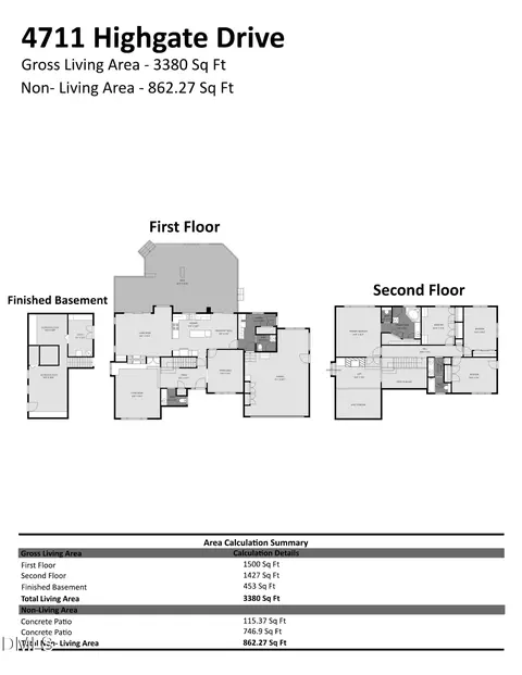 Floorplan - 4711 Highgate Dr, Durham, NC 27713 photo 1 of 4