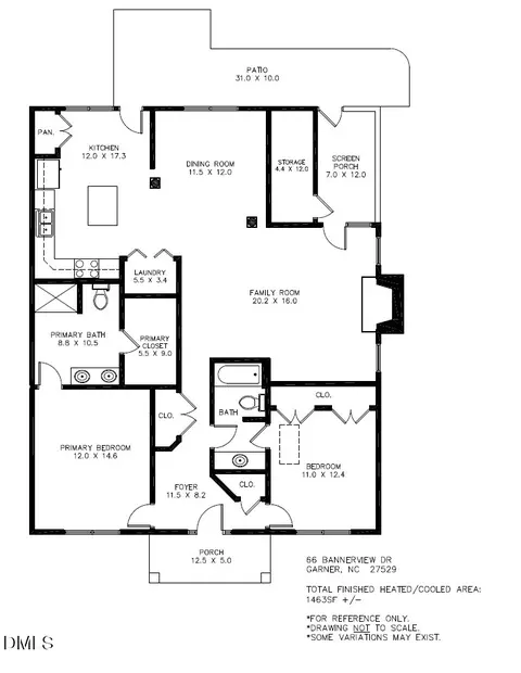 Floorplan - 66 Bannerview Dr, Garner, NC 27529 photo 1 of 2