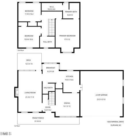 Floorplan - 1303 Imperial Dr, Durham, NC 27712 photo 1 of 1