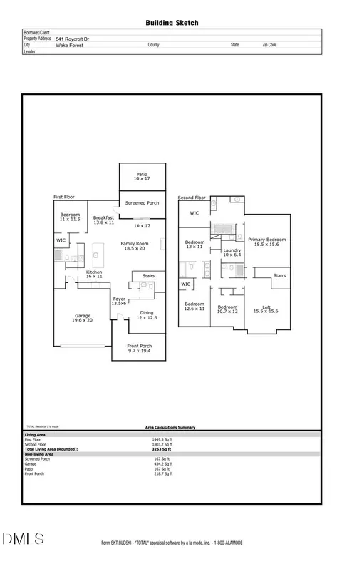 Floorplan - 541 Roycroft Dr, Wake Forest, NC 27587 photo 1 of 1