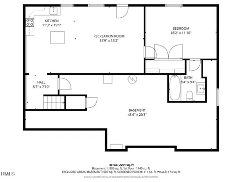 Floorplan - 3201 Venus Dr, Durham, NC 27703 photo 3 of 3