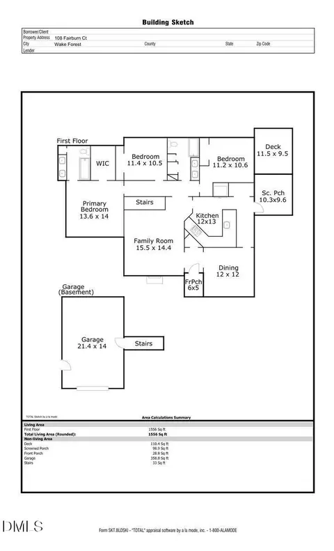 Floorplan - 108 Fairburn Ct, Wake Forest, NC 27587 photo 1 of 1
