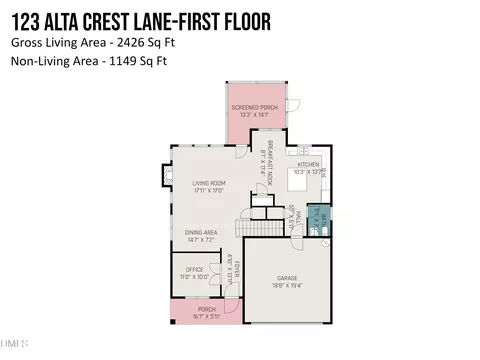 Floorplan - 123 Alta Crest Ln, Garner, NC 27529 photo 1 of 4