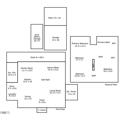 Floorplan - 3433 Dover Rd, Durham, NC 27707 photo 1 of 1