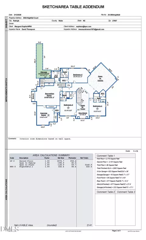 Floorplan - 3604 Nightfall Ct, Raleigh, NC 27607 photo 8 of 8