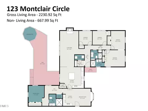 Floorplan - 123 Montclair Cir, Durham, NC 27713 photo 4 of 5