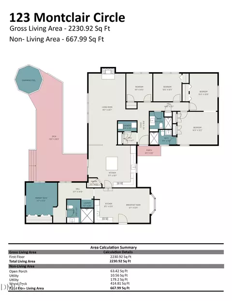 Floorplan - 123 Montclair Cir, Durham, NC 27713 photo 2 of 5