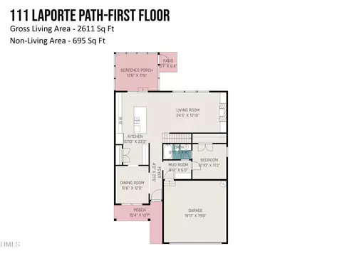 Floorplan - 111 Laporte Path, Garner, NC 27529 photo 1 of 2