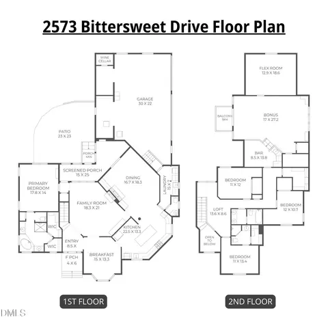 Floorplan - 2573 Bittersweet Dr, Durham, NC 27705 photo 2 of 2