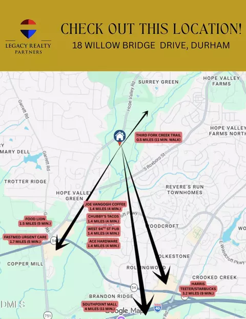 View/Area - 18 Willow Bridge Dr, Durham, NC 27707 photo 1 of 1