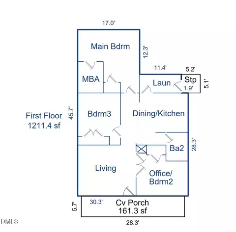 Floorplan - 1025 Cornell St, Durham, NC 27707 photo 2 of 2