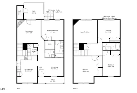 Floorplan - 12 Sameer Ct, Durham, NC 27703 photo 1 of 1