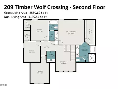 Floorplan - 209 Timber Wolf Xing, Garner, NC 27529 photo 5 of 6