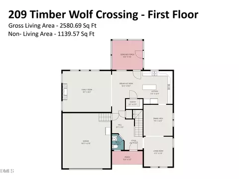 Floorplan - 209 Timber Wolf Xing, Garner, NC 27529 photo 1 of 6