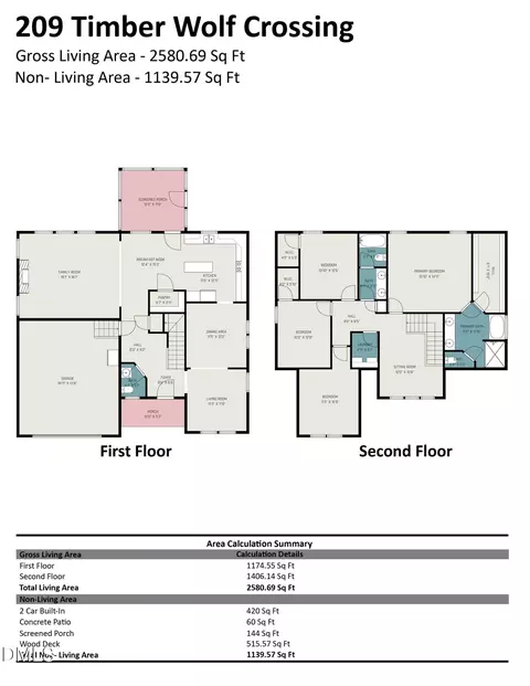 Floorplan - 209 Timber Wolf Xing, Garner, NC 27529 photo 3 of 6