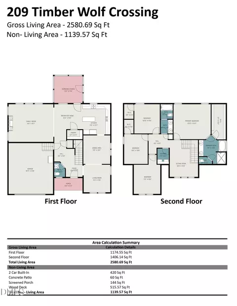 Floorplan - 209 Timber Wolf Xing, Garner, NC 27529 photo 6 of 6
