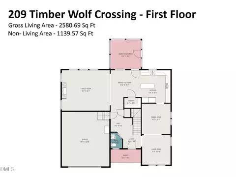 Floorplan - 209 Timber Wolf Xing, Garner, NC 27529 photo 4 of 6