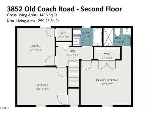 Floorplan - 3852 Old Coach Rd, Raleigh, NC 27616 photo 4 of 6