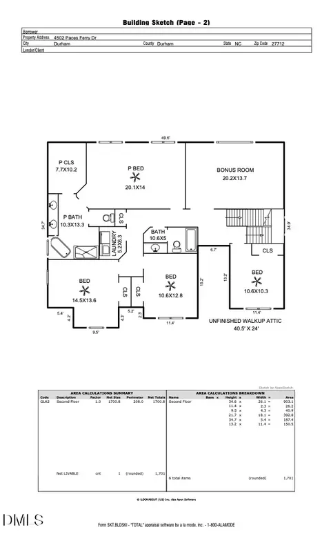 Floorplan - 4502 Paces Ferry Dr, Durham, NC 27712 photo 2 of 4