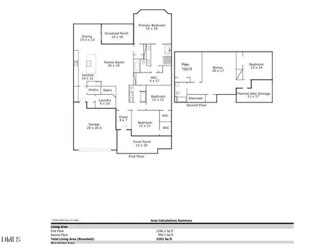 Floorplan - 7033 Leando Dr, Willow Spring, NC 27592 photo 2 of 2
