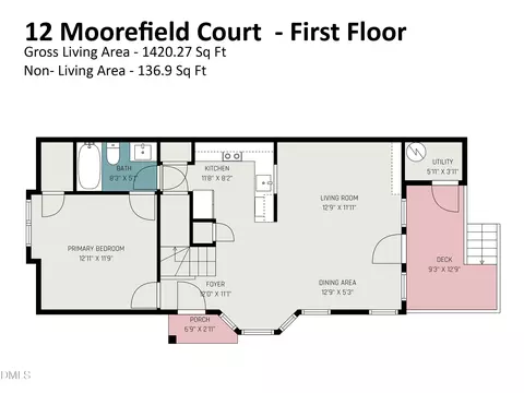 Floorplan - 12 Moorefield Ct, Durham, NC 27705 photo 2 of 4