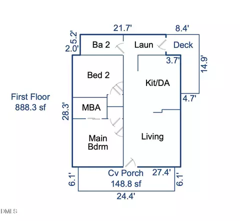 Floorplan - 214 Moline St, Durham, NC 27707 photo 2 of 2