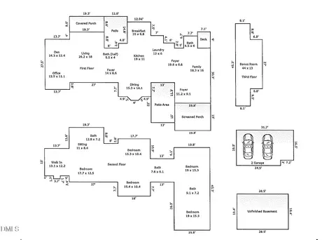 Floorplan - 3816 Dover Rd, Durham, NC 27707 photo 1 of 1