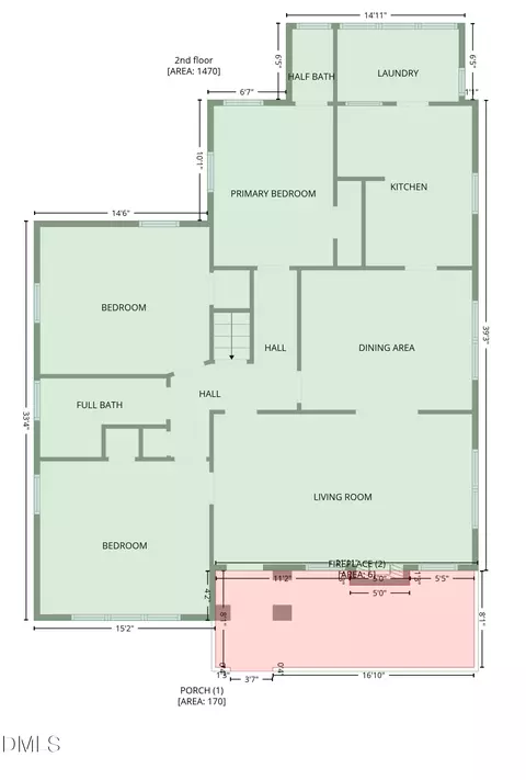 Floorplan - 3322 Ruffin St, Raleigh, NC 27607 photo 5 of 6