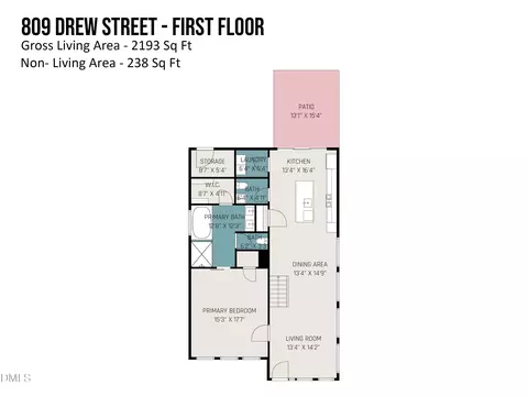 Floorplan - 809 Drew St, Durham, NC 27701 photo 1 of 2