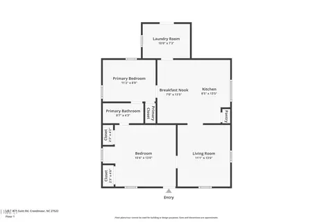 Floorplan - 2037 Will Suitt Rd, Creedmoor, NC 27522 photo 1 of 1
