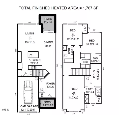 Floorplan - 1119 Latitude Dr, Durham, NC 27713 photo 1 of 2