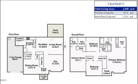 Floorplan - 2 Red Bluff Ct, Durham, NC 27713 photo 1 of 2