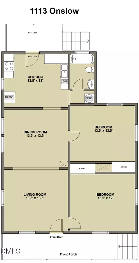 Floorplan - 1113 Onslow St, Durham, NC 27705 photo 1 of 2