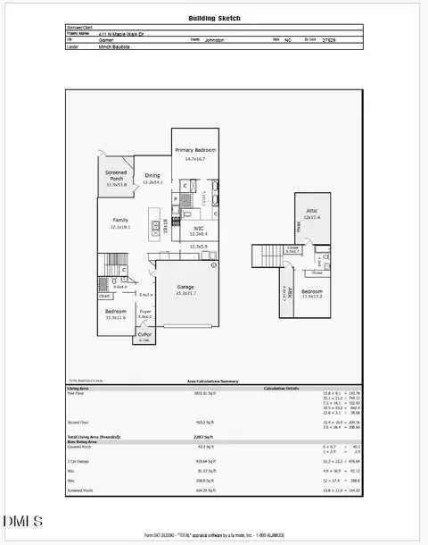Floorplan - 411 N Maple Walk Dr, Garner, NC 27529 photo 1 of 1
