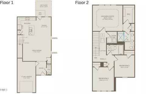Floorplan - 2806 Rodeo Ct, Willow Spring, NC 27592 photo 1 of 1