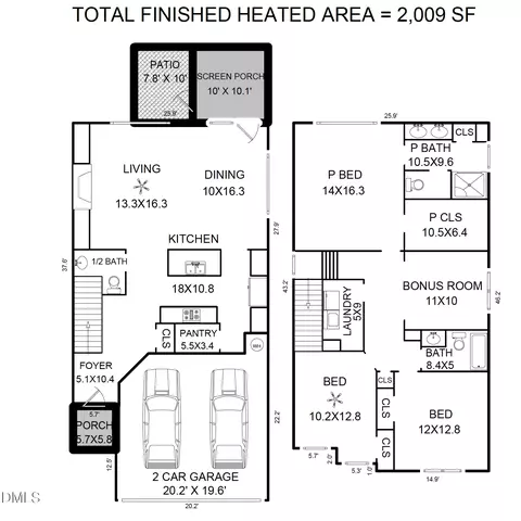 Floorplan - 111 Velten Ridge Dr, Durham, NC 27713 photo 1 of 2