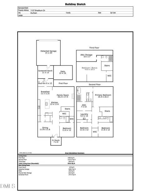 Floorplan - 1127 Bradburn Dr, Durham, NC 27713 photo 1 of 1