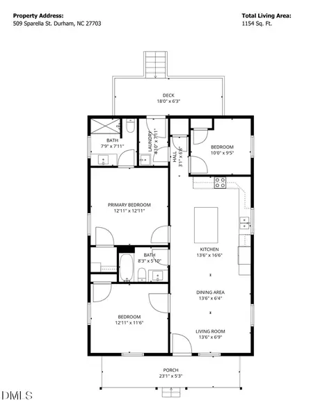Floorplan - 509 Sparella St, Durham, NC 27703 photo 1 of 1
