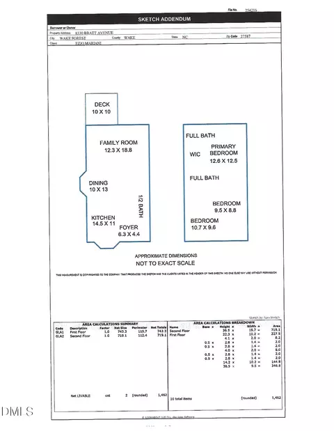Floorplan - 8330 Bratt Ave, Wake Forest, NC 27587 photo 1 of 1