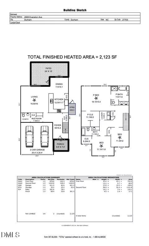 Floorplan - 2608 Evanston Ave, Durham, NC 27703 photo 1 of 2