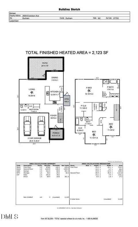 Floorplan - 2608 Evanston Ave, Durham, NC 27703 photo 2 of 2