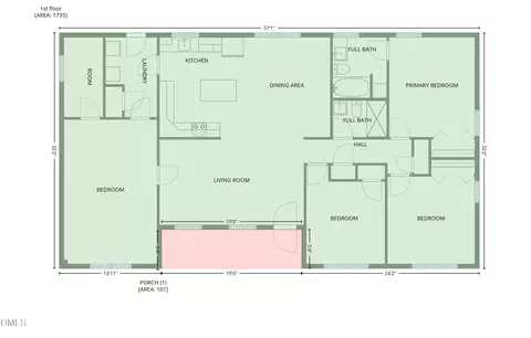 Floorplan - 1732 Hideaway Ln, Durham, NC 27712 photo 1 of 2